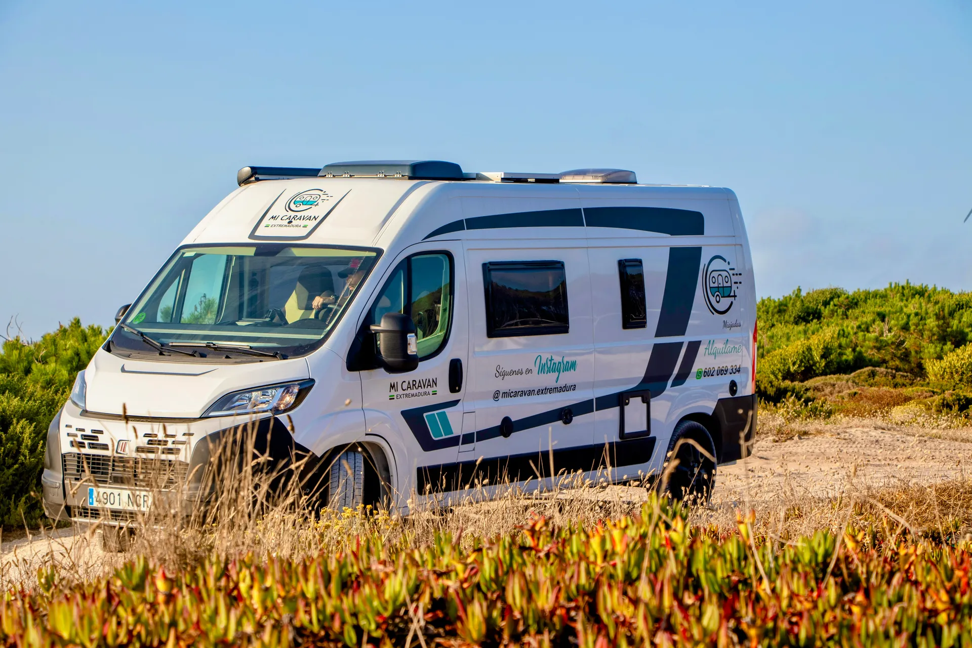 Camper en la naturaleza de Extremadura